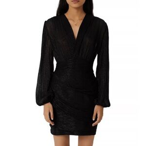 Maje Draped Lurex Dress- Size 36 ( US 2-4)